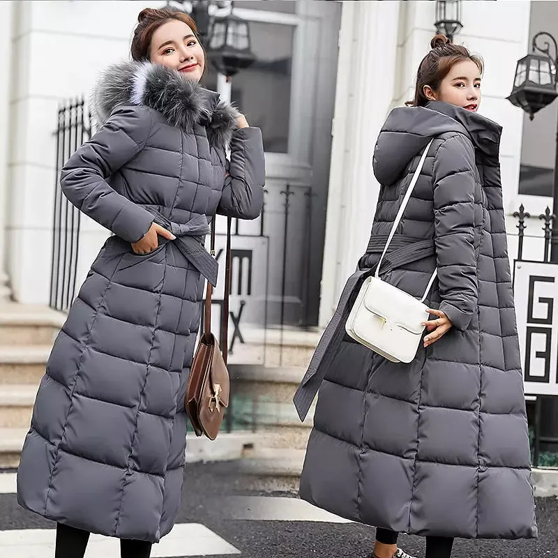 Fur Parkas Winter Warm Long Jacket