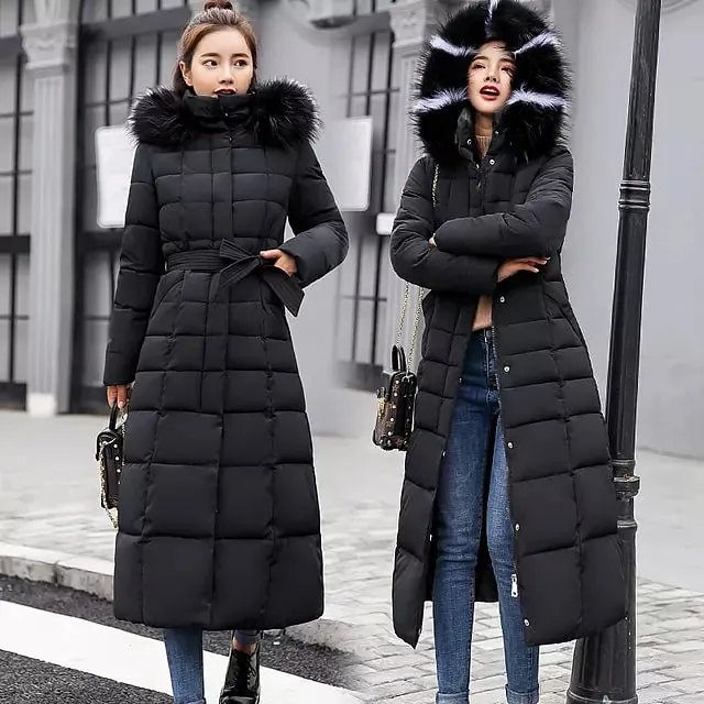 Fur Parkas Winter Warm Long Jacket