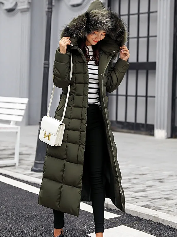 Fur Parkas Winter Warm Long Jacket