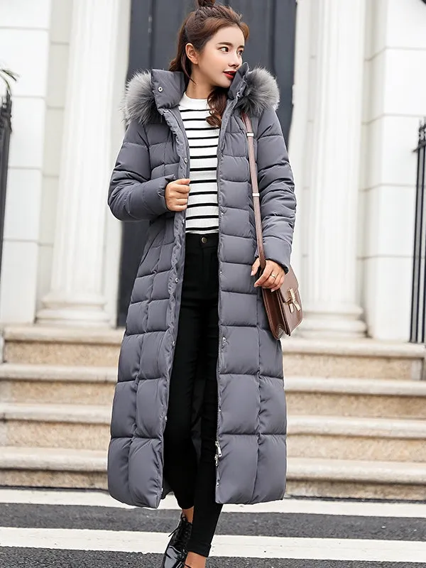 Fur Parkas Winter Warm Long Jacket