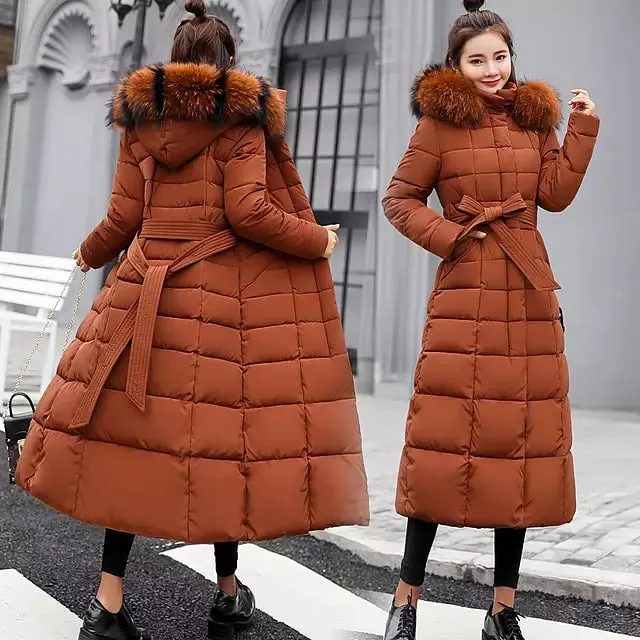 Fur Parkas Winter Warm Long Jacket