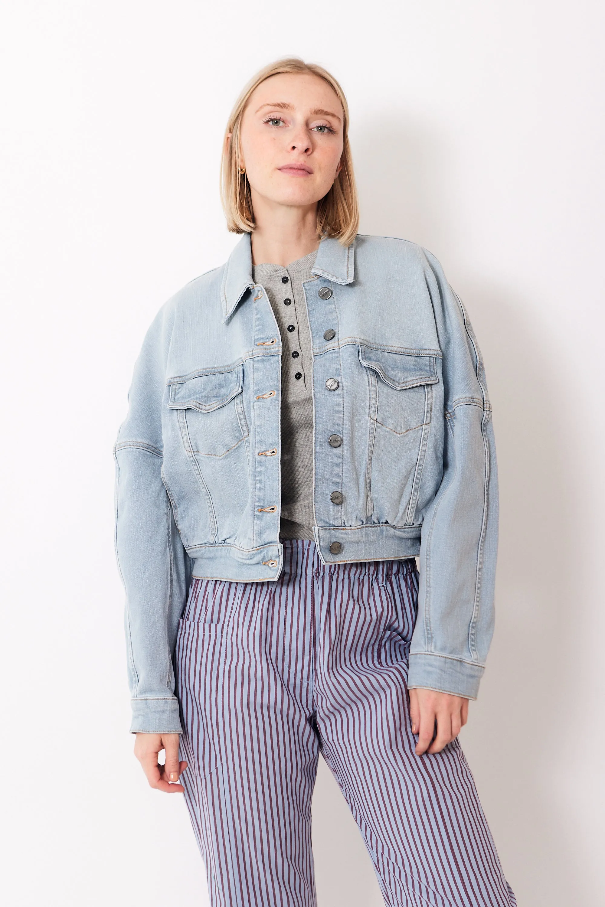 Ganni Tint Denim Bomber Jacket