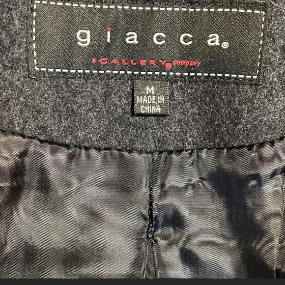 Giacca Gray Wool-Blend Trench Coat with Belt