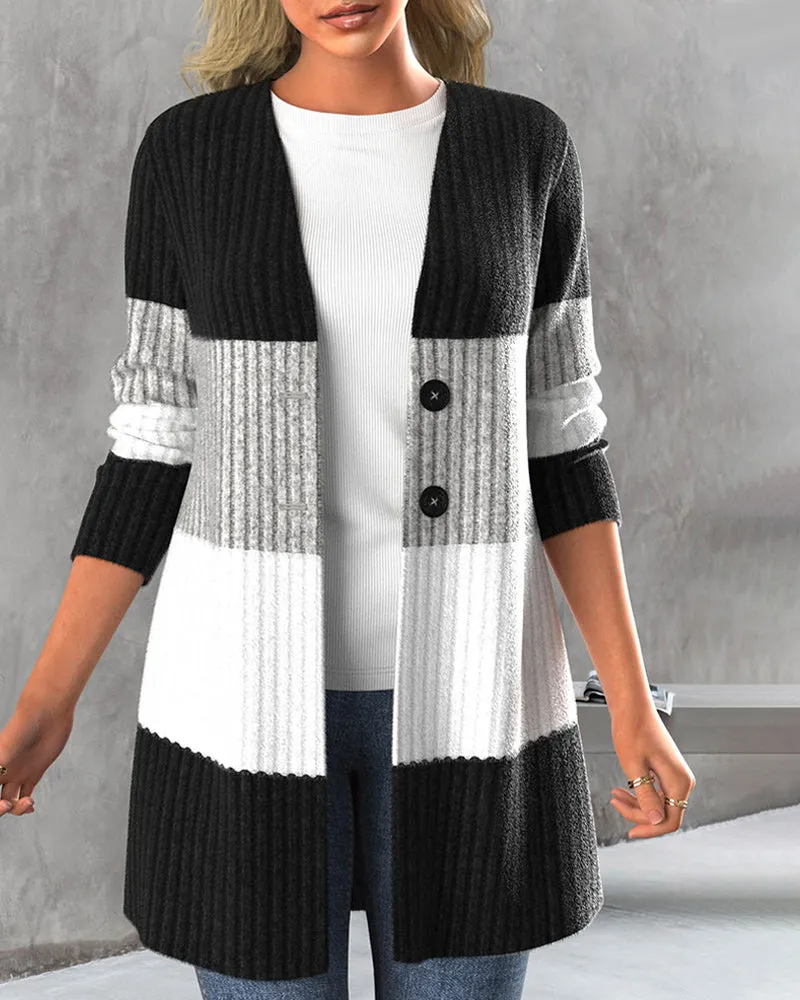 Gina - Relaxed jacket with color blocks