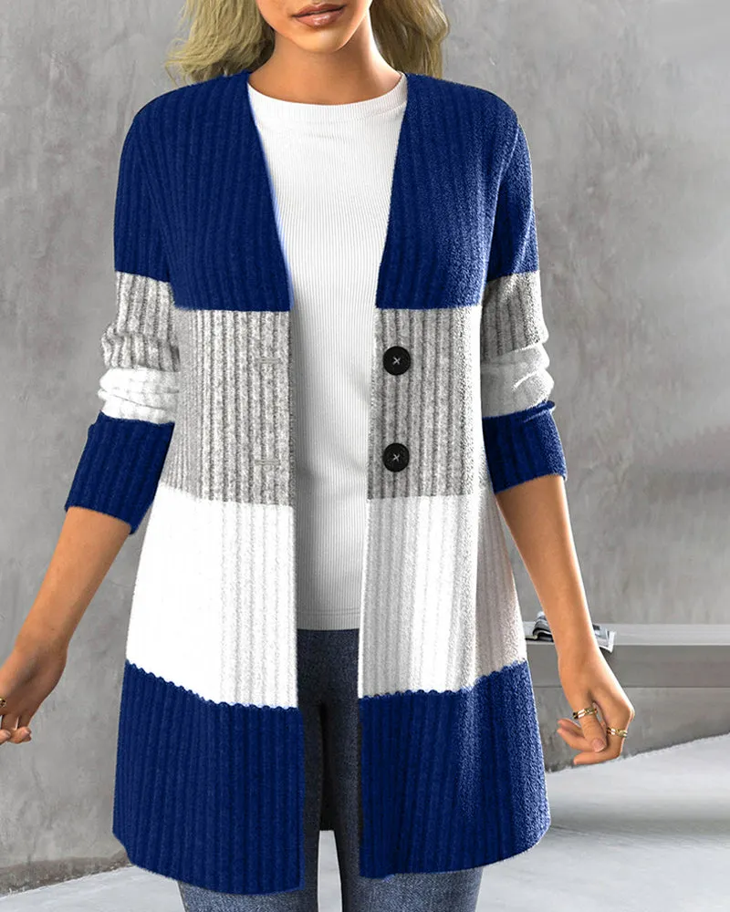 Gina - Relaxed jacket with color blocks