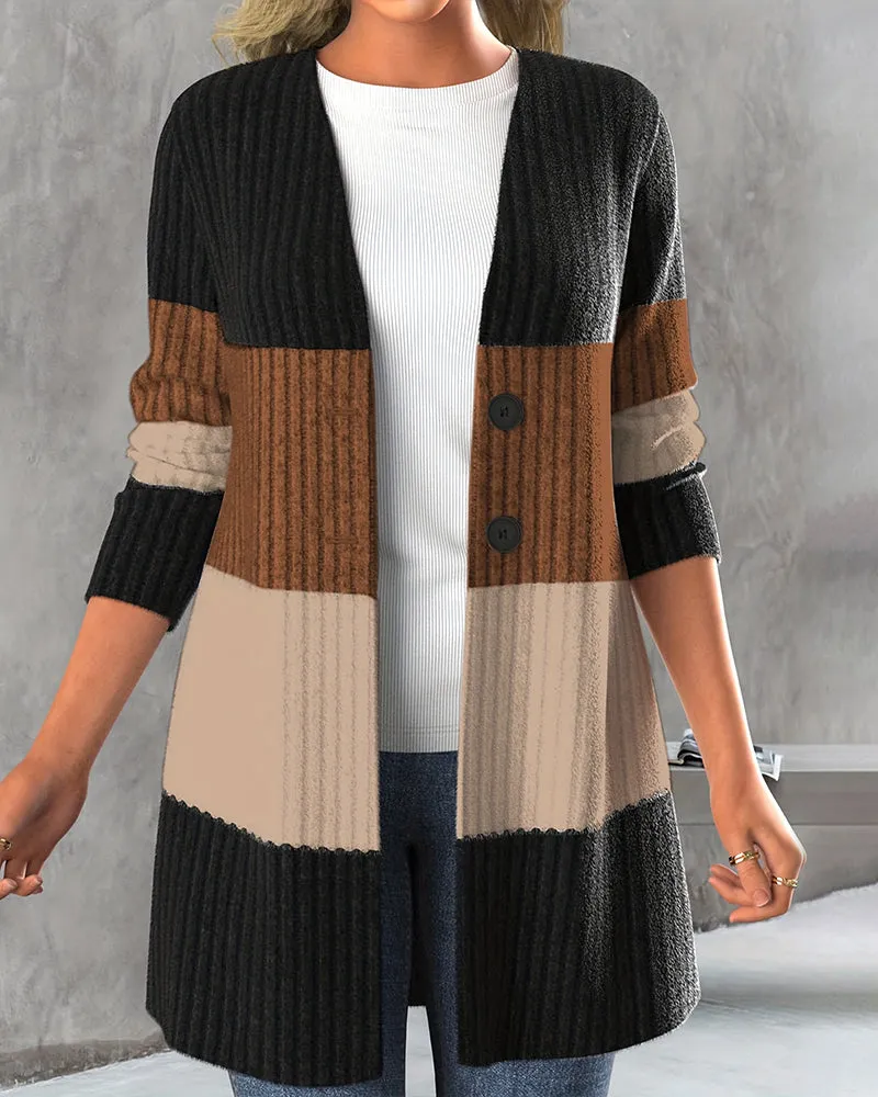 Gina - Relaxed jacket with color blocks