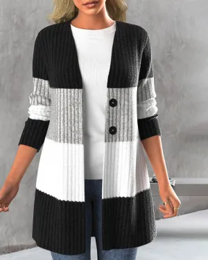 Gina - Relaxed jacket with color blocks