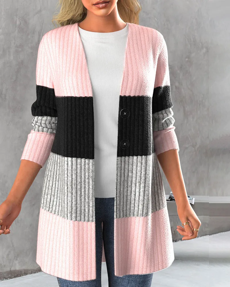 Gina - Relaxed jacket with color blocks