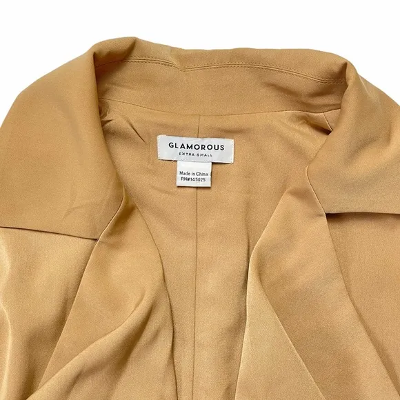 Glamorous | Draped Waterfall Sleeveless Trench
