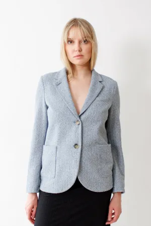 Harris Wharf Stand Up Collar Bicolour Frise Blazer