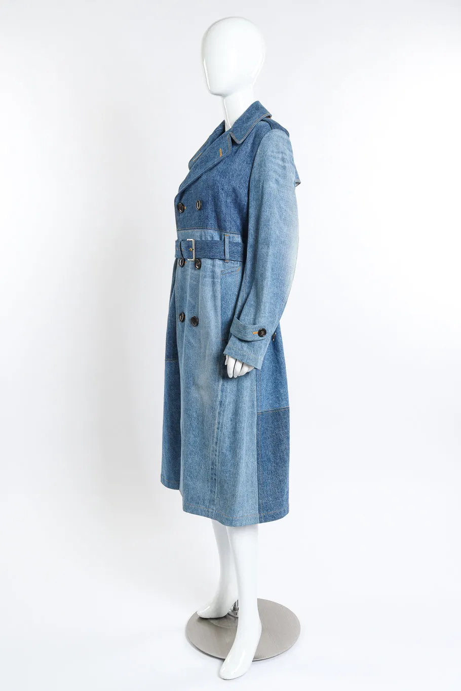 Indigo Denim Trench Coat