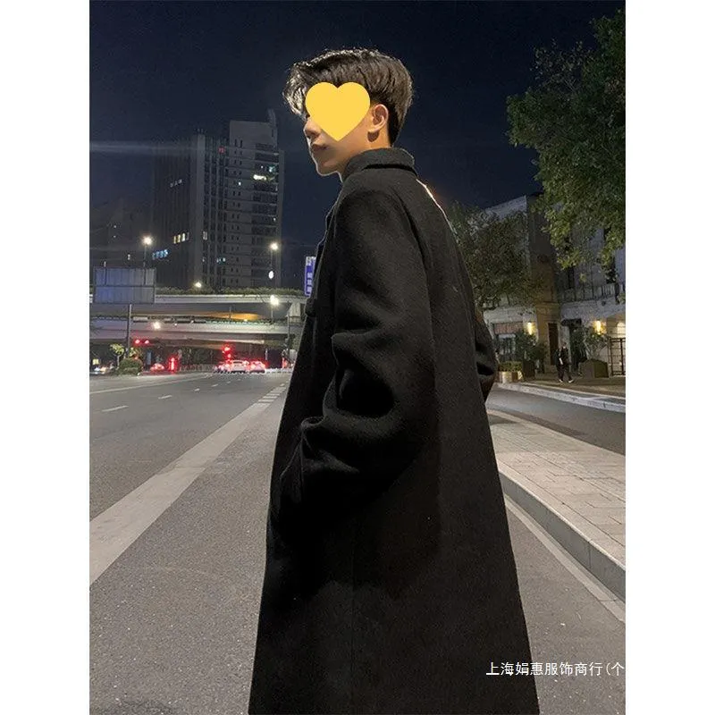INSTOCK - Men's woolen coat mid-length spring and autumn