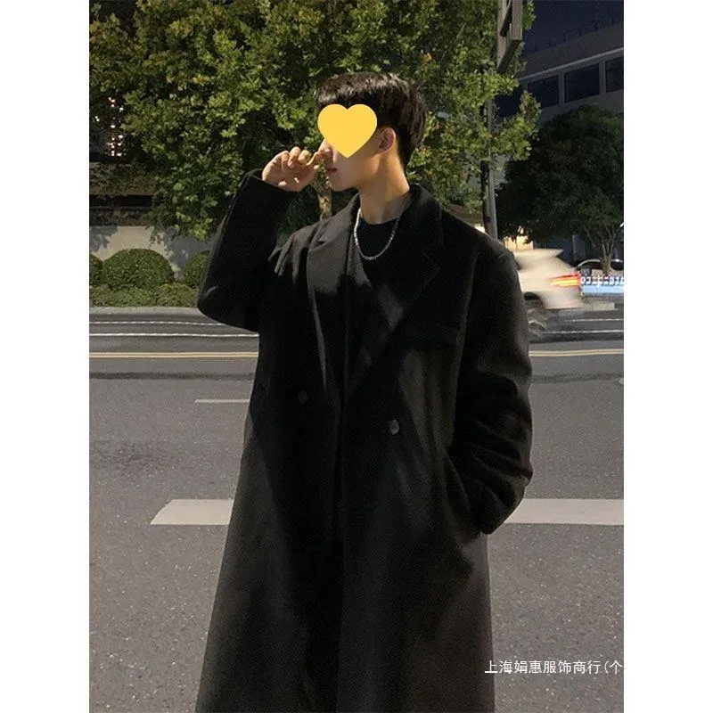 INSTOCK - Men's woolen coat mid-length spring and autumn