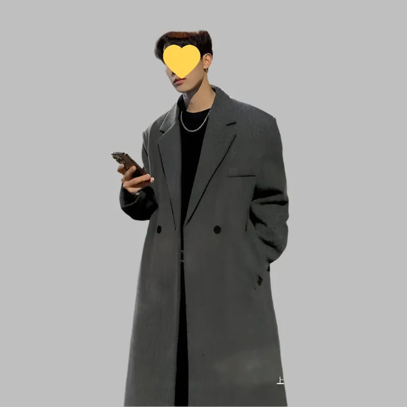 INSTOCK - Men's woolen coat mid-length spring and autumn