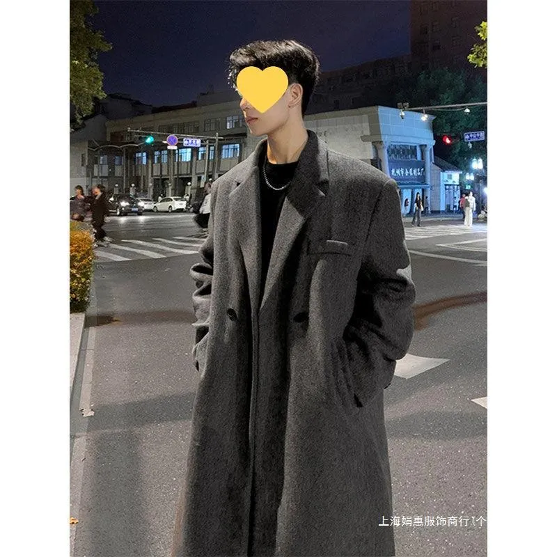 INSTOCK - Men's woolen coat mid-length spring and autumn