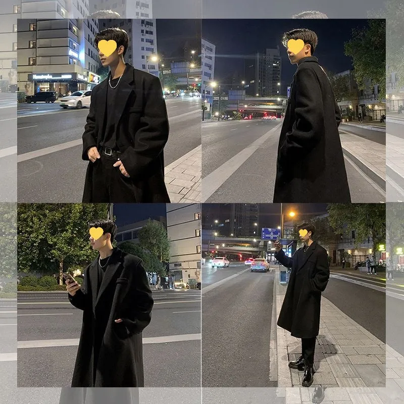 INSTOCK - Men's woolen coat mid-length spring and autumn
