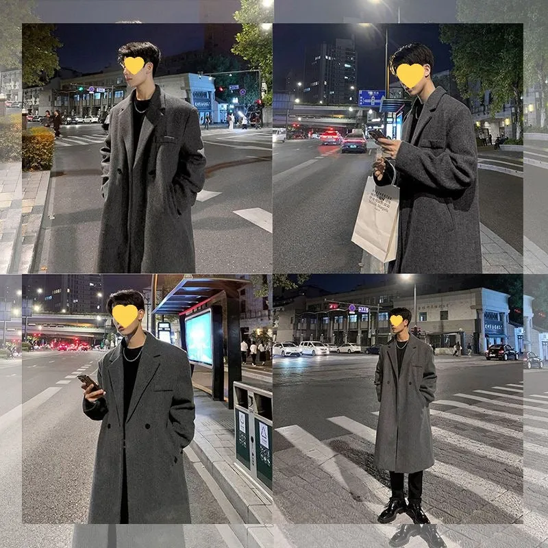 INSTOCK - Men's woolen coat mid-length spring and autumn