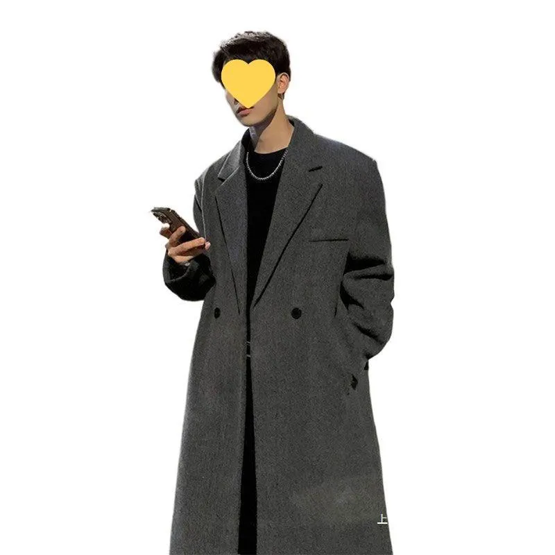 INSTOCK - Men's woolen coat mid-length spring and autumn