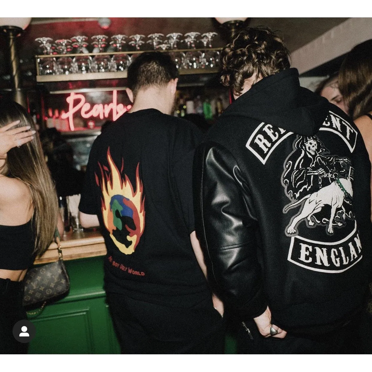 INSTOCK- Vicious dog embroidery stitching leather sleeves
