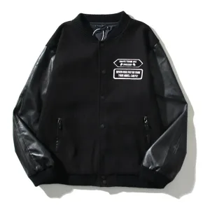 INSTOCK- Vicious dog embroidery stitching leather sleeves
