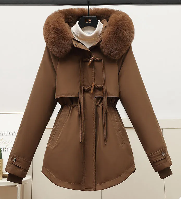 Insulated Windproof Women's Parka with Stain-Resistant Features