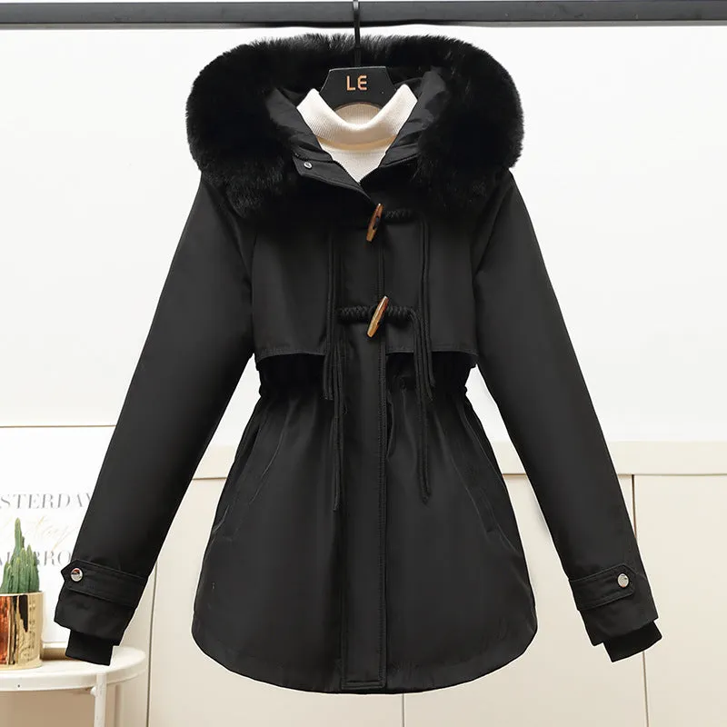 Insulated Windproof Women's Parka with Stain-Resistant Features