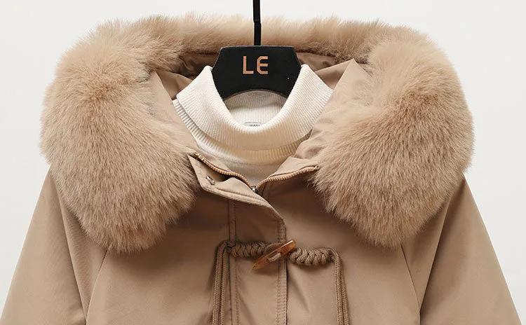 Insulated Windproof Women's Parka with Stain-Resistant Features