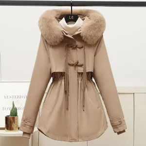 Insulated Windproof Women's Parka with Stain-Resistant Features