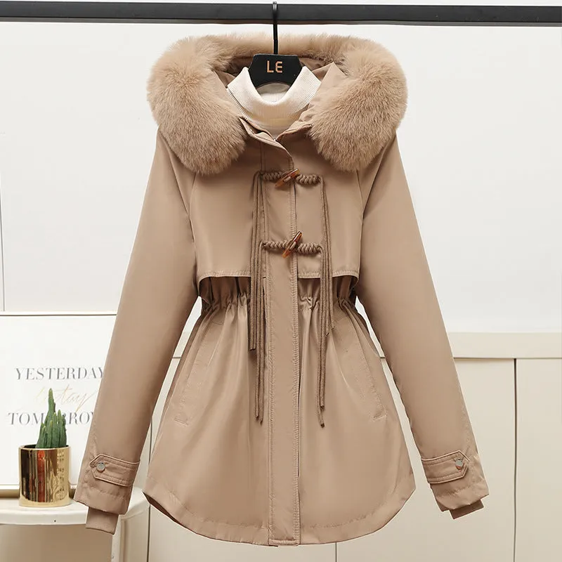 Insulated Windproof Women's Parka with Stain-Resistant Features