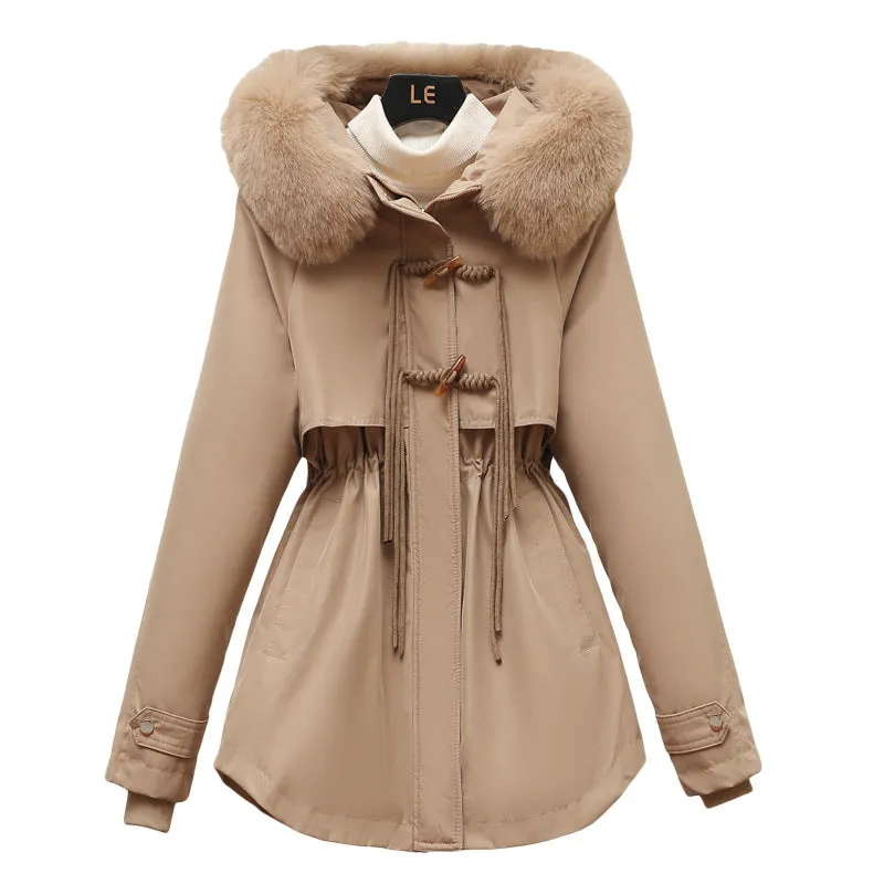 Insulated Windproof Women's Parka with Stain-Resistant Features