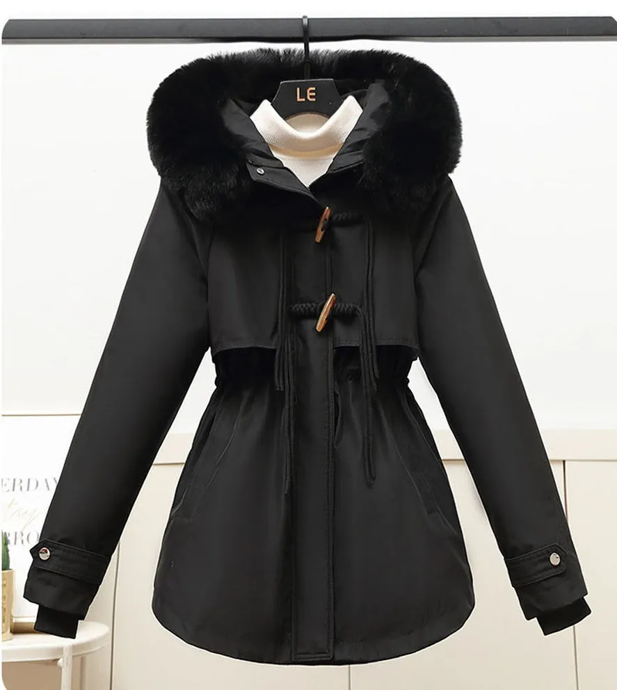 Insulated Windproof Women's Parka with Stain-Resistant Features