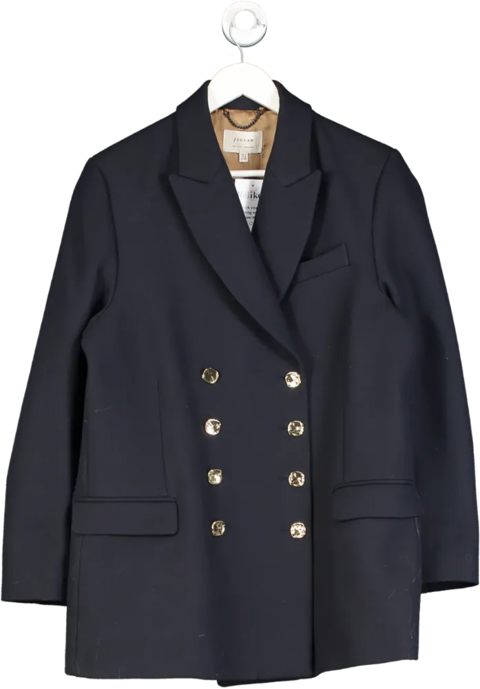 Jigsaw Blue Military Jacket UK 12