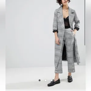 J.O.A just one answer J.O.A Wrap Trench Jacket Check  | ASOS medium