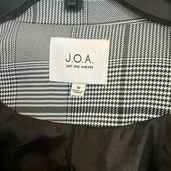J.O.A just one answer J.O.A Wrap Trench Jacket Check  | ASOS medium