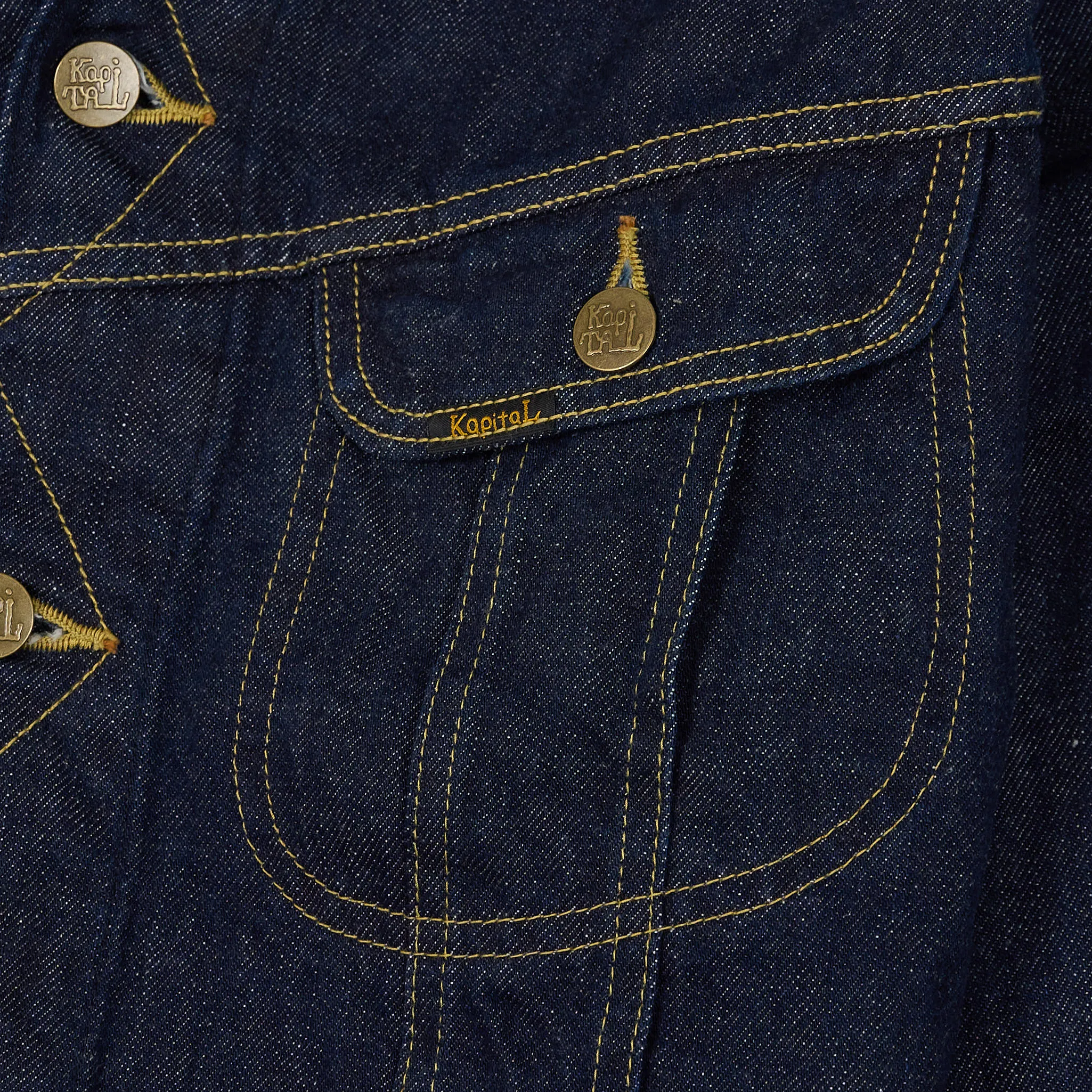 Kapital Bone Tuxedo Bone Embroidered 11,5 Oz. Denim jacket