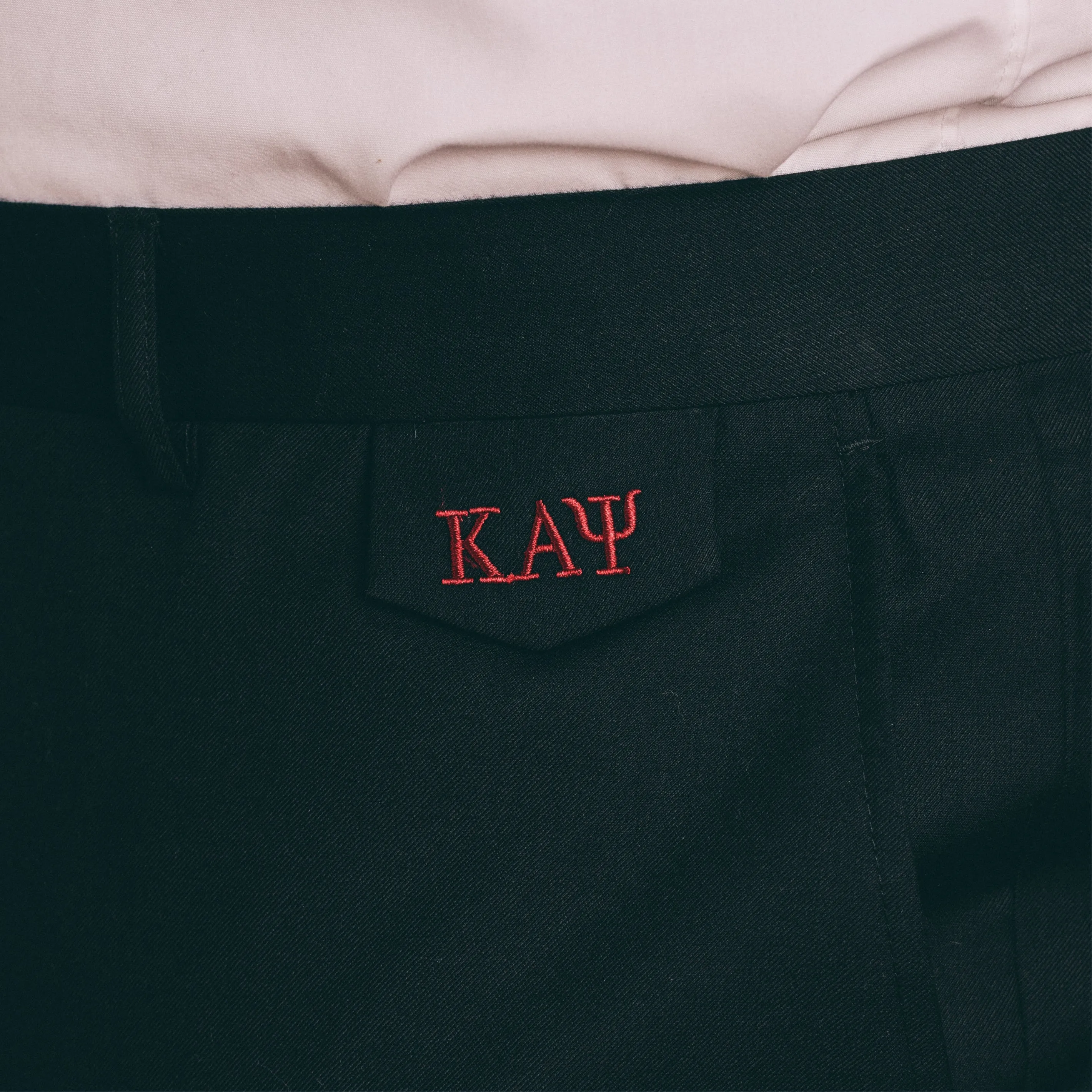 Kappa Alpha Psi Flat Front Trousers (Black)
