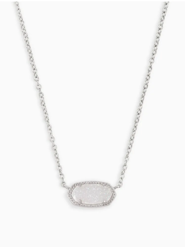 Kendra Scott- Elisa Necklace in Silver Iridescent Drusy