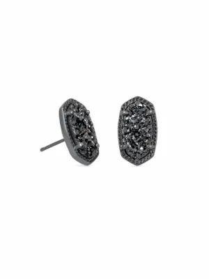 Kendra Scott Ellie Earrings - Black Gunmetal Drusy
