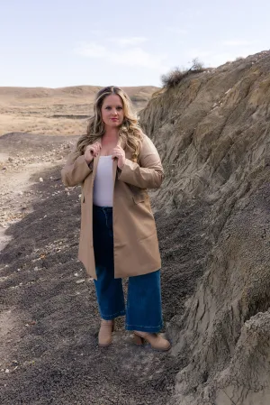 Lara Faux Leather Trench coat Curvy