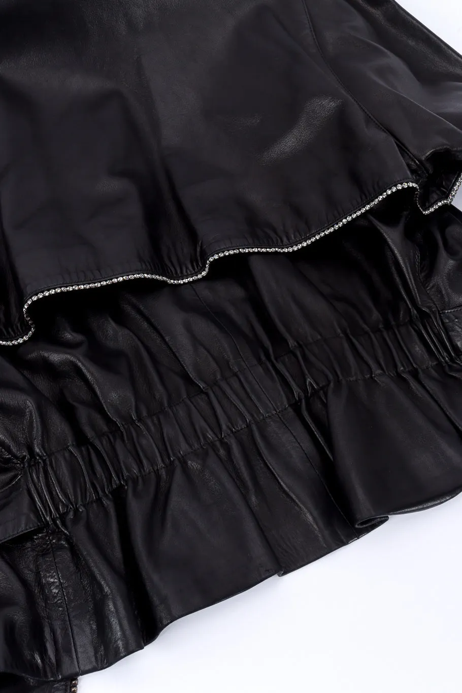 Leather Rhinestone Jacket