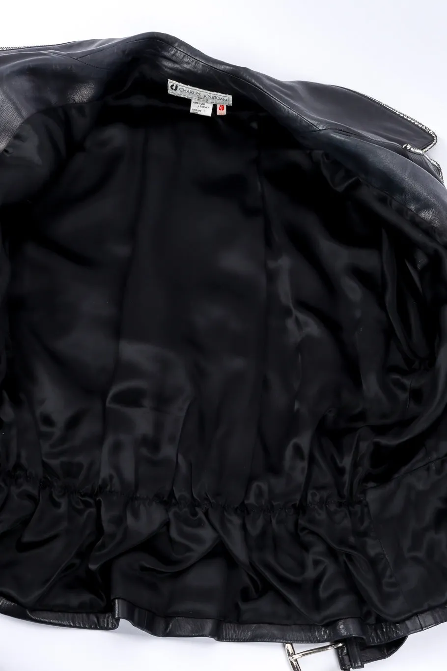 Leather Rhinestone Jacket