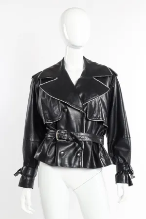 Leather Rhinestone Jacket