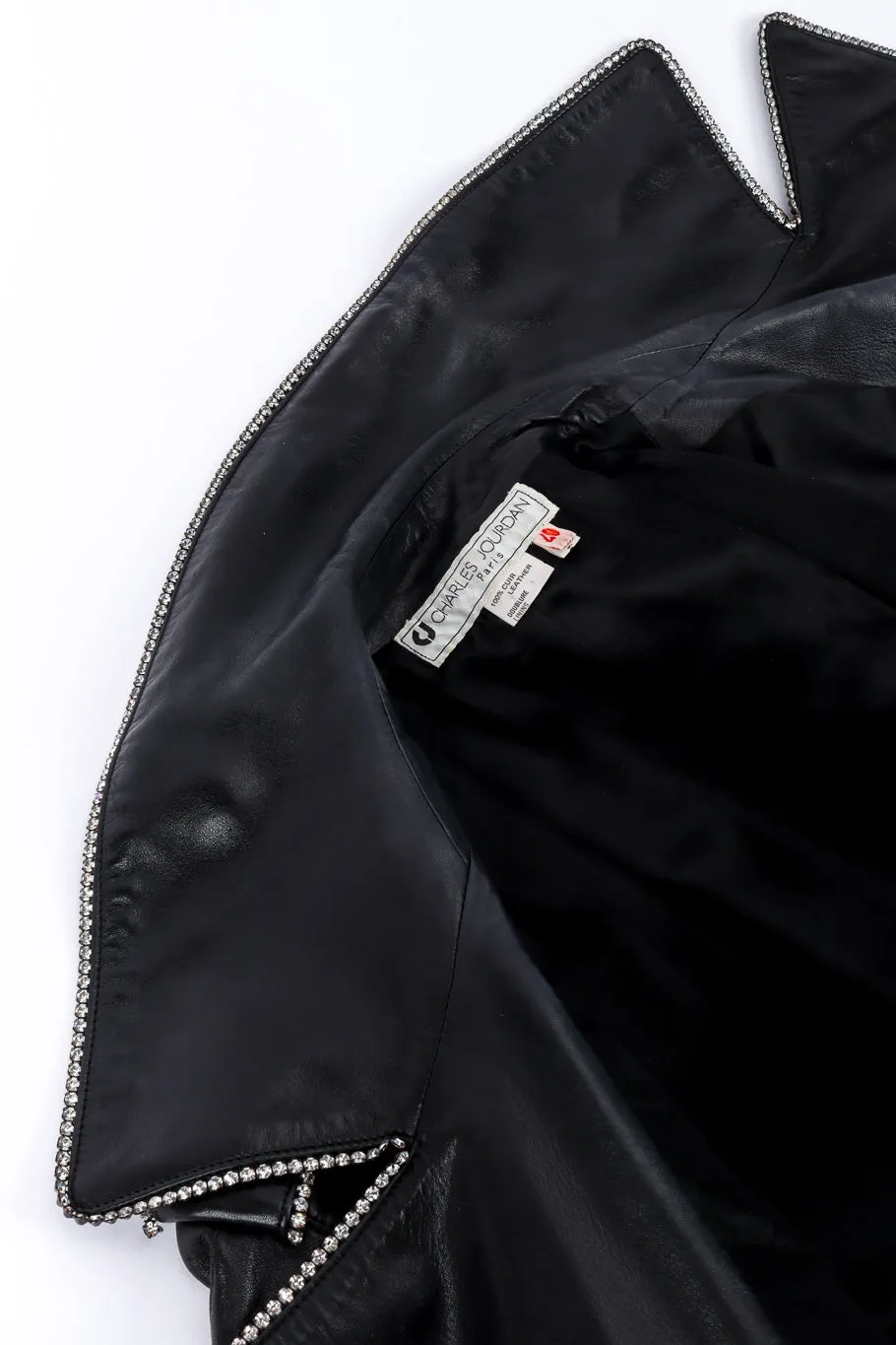 Leather Rhinestone Jacket