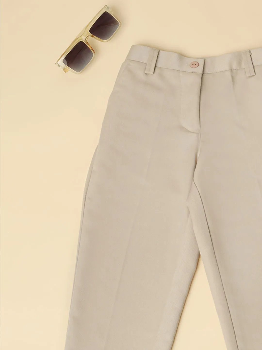 Light Beige Formal Trousers