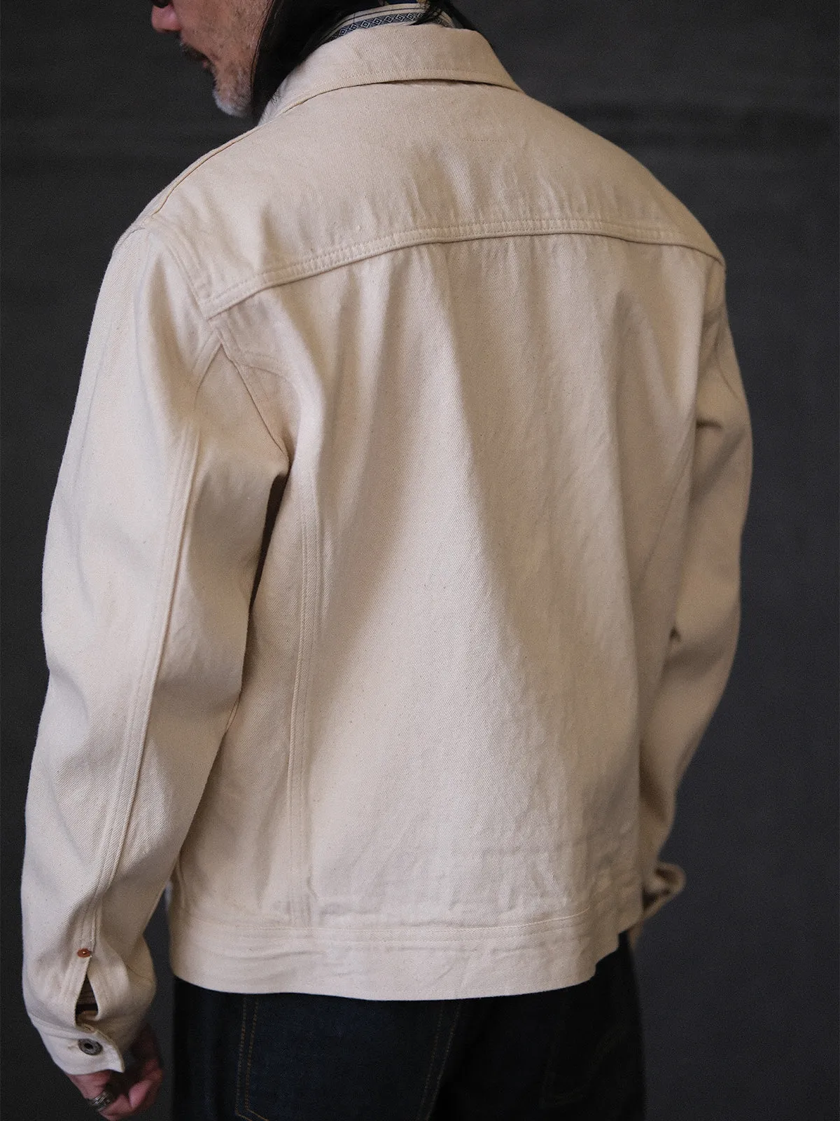 Light Beige Selvedge Denim Jacket