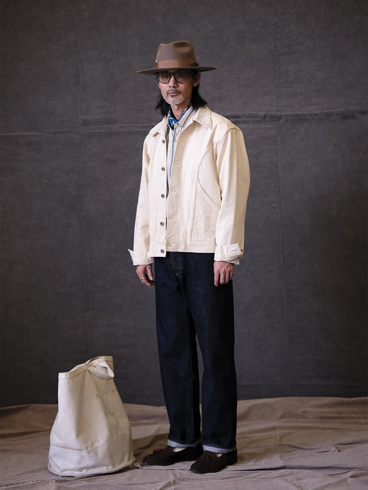 Light Beige Selvedge Denim Jacket