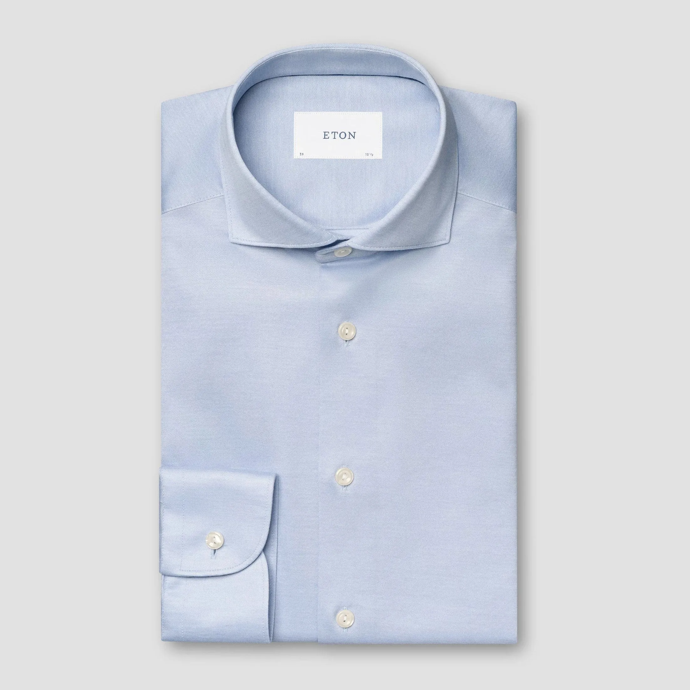 Light Blue Filo Di Scozia Oxford Slim Fit Shirt