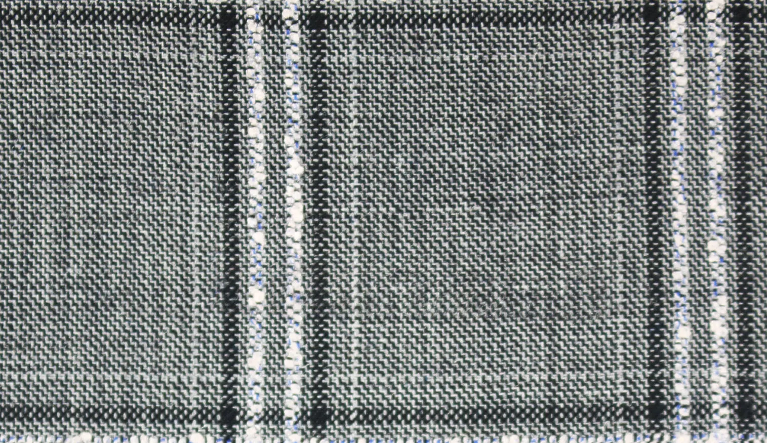 Light Grey with Black and White Slub Check Windowpane Short Suit
