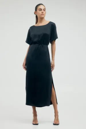 LIP SERVICE MAXI TEE DRESS | JET BLACK