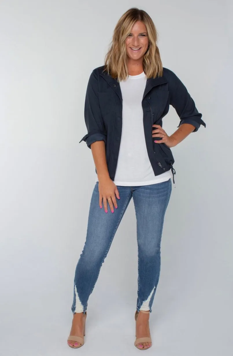 Liverpool Cinch Waist Jacket with Patch Pockets